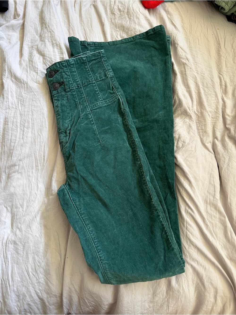 We The Free Teal Corduroy High-Rise Pants